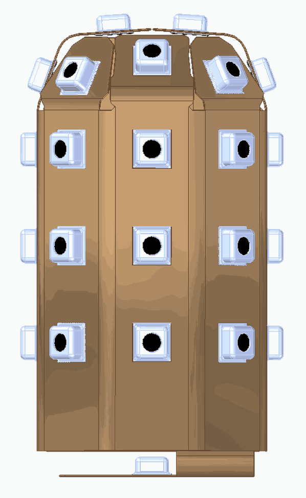 Animated CAD model of the tactile fingertip
