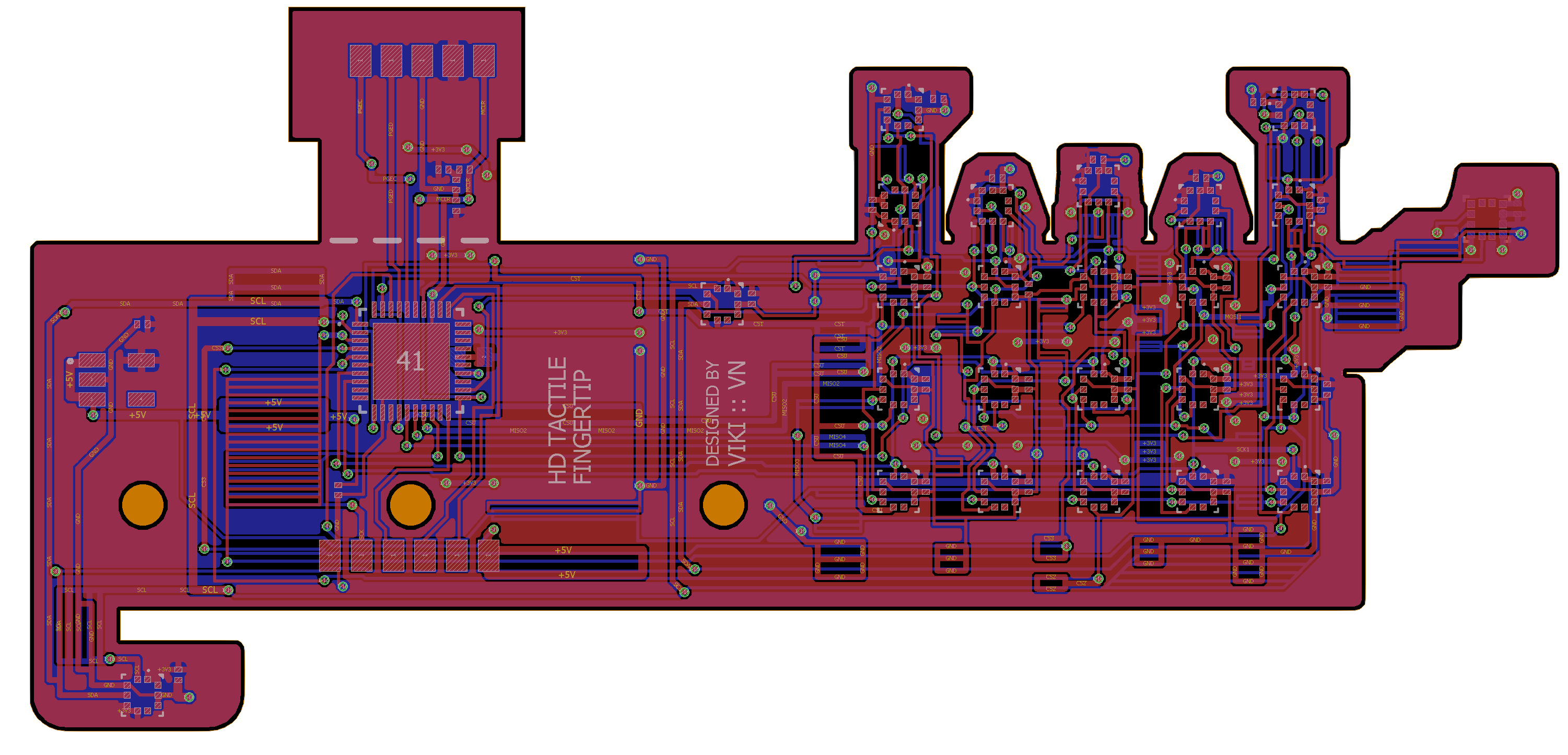 Board layout of the tactile fingertip module